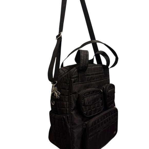 Lug Overnight Travel Gym Tote Puddle Jumper in Quilted Black - with Long Strap - Picture 6 of 16